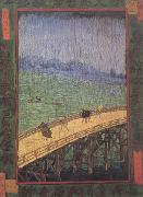 Vincent Van Gogh Japonaiserie:Bridge in the Rain (nn04) oil on canvas